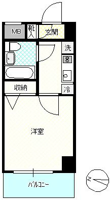エヴェナール東中野の間取り