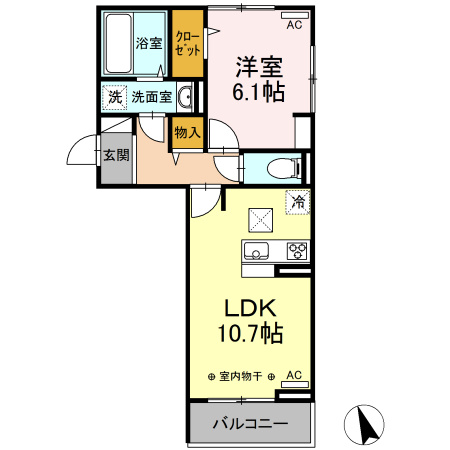 ひまわりⅡ A棟の間取り