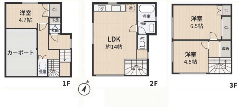 目黒区中目黒　中古戸建の間取り