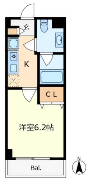 サンライズヴィラ国立の間取り