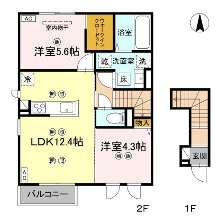 【間取り】 | Vento Lien　A棟