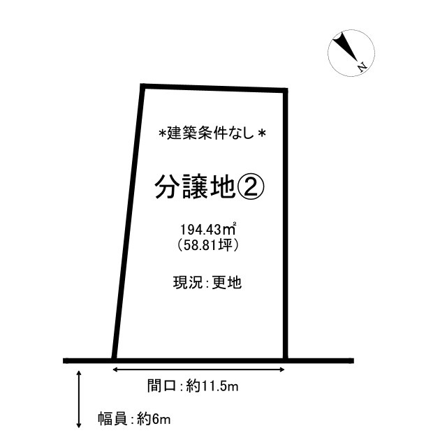 鳥取市浜坂2丁目分譲地②号地の土地図
