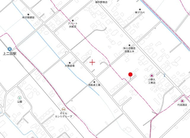 潟上市天王二田　中古の地図