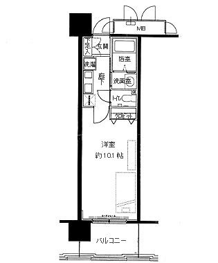 レジディア三宮東の間取り