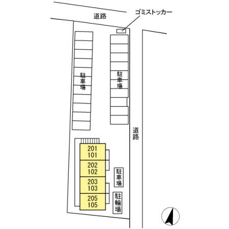 セントラル小牧の駐車場