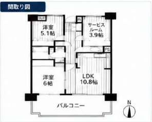 けやき通り北八番館D棟の間取り