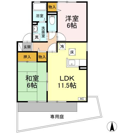 シャンポール Ⅱの間取り