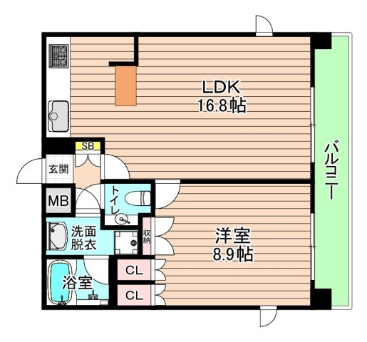 リーガル大阪城北の間取り