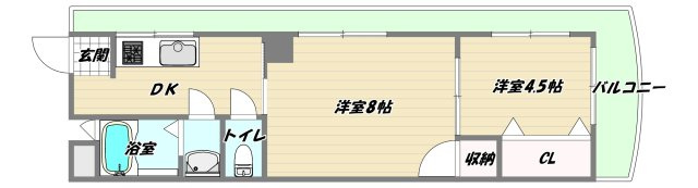 大阪市東淀川区菅原３丁目の賃貸マンションの間取り