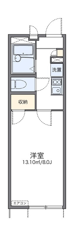 レオパレス三津屋北Ⅱの間取り