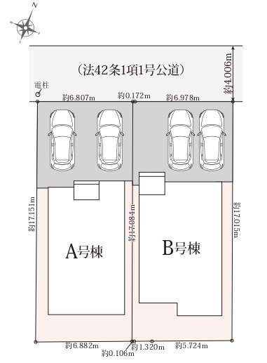 嘉手納町水釜379番（全2棟）の区画図|区画図♪