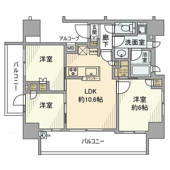 クレア新小岩デジーノの間取り|間取りです。