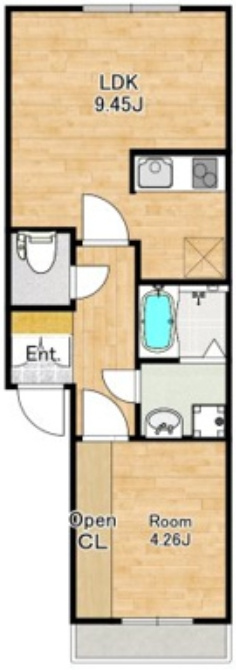 所沢市東町アパートの間取り