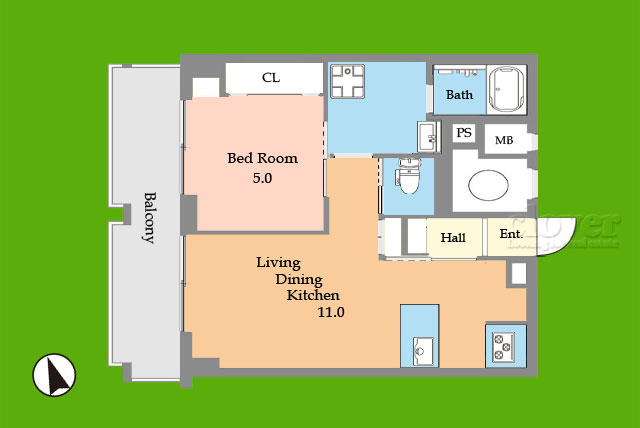 【間取り】 | モンテベルデ築地 | お部屋の間取り図です。機能的な造りをご確認ください。～即日のご見学可能～　お問合せはお気軽に。