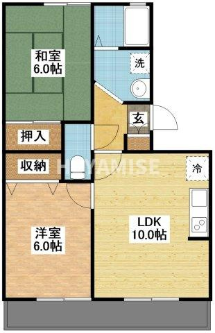 ホームタウン若葉Aの間取り
