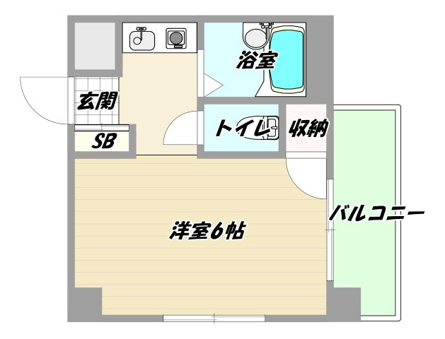 大阪市淀川区西中島４丁目の賃貸マンションの間取り