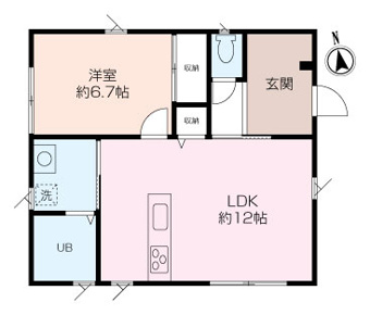 1LDK平屋建