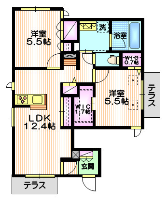 第五美光ハイツの間取り|★１フロア１世帯★