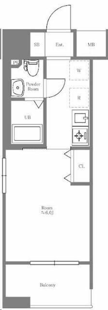 メビウス新宿御苑の間取り|間取りです。
