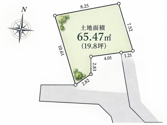 【土地図】 | ◆高津区二子1丁目　建築条件なし売地◆