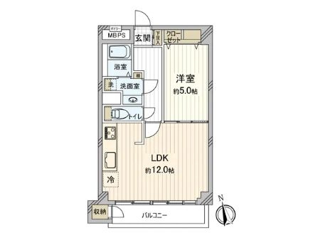 武蔵野市境南町４丁目の中古マンションの間取り