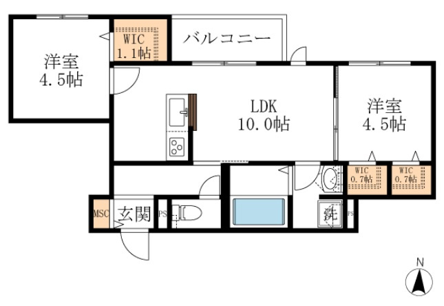 グランキ大森ガーデンの間取り