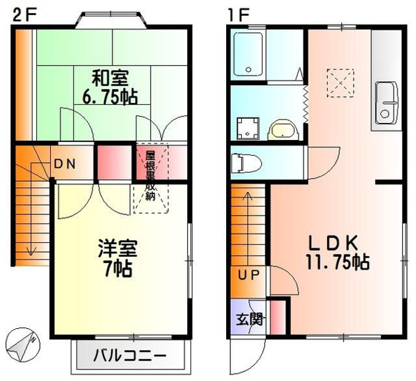 【間取り】 | コンフォール南成瀬Ｂ（コンフォールミナミナルセビー