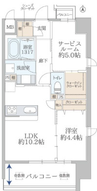 ATKレジデンスなんばの間取り