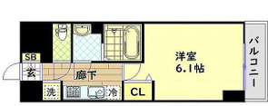 プレサンス難波クチュールの間取り