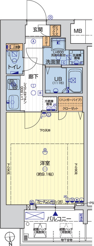 レオンコンフォート難波サウスゲートの間取り