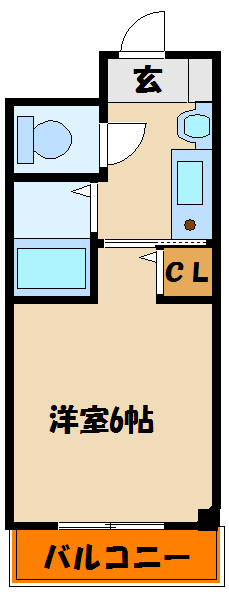 YKハイツ中崎Ⅱの間取り