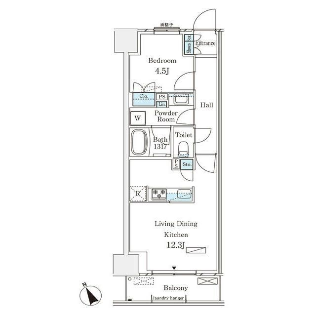 港区南青山７丁目の賃貸マンションの間取り