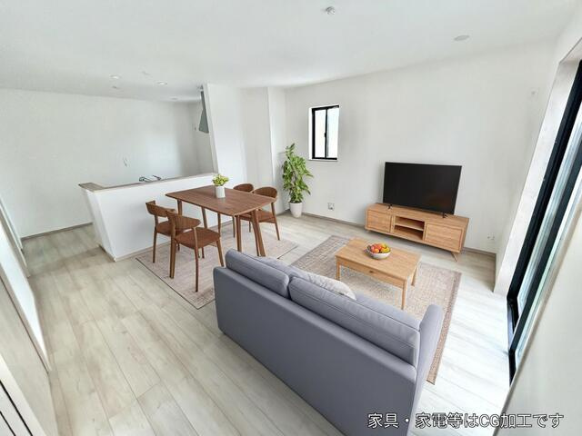 新築戸建て・仲介手数料無料）小牧市本庄５７番・A号棟の居間・リビング