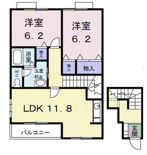 レジデンスさくら台Ｂの間取り|間取図