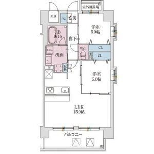 スプランディッド難波VIの間取り