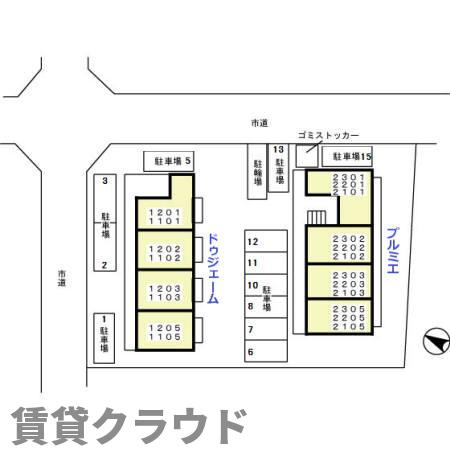 フェリシタ ドゥジェームの区画図