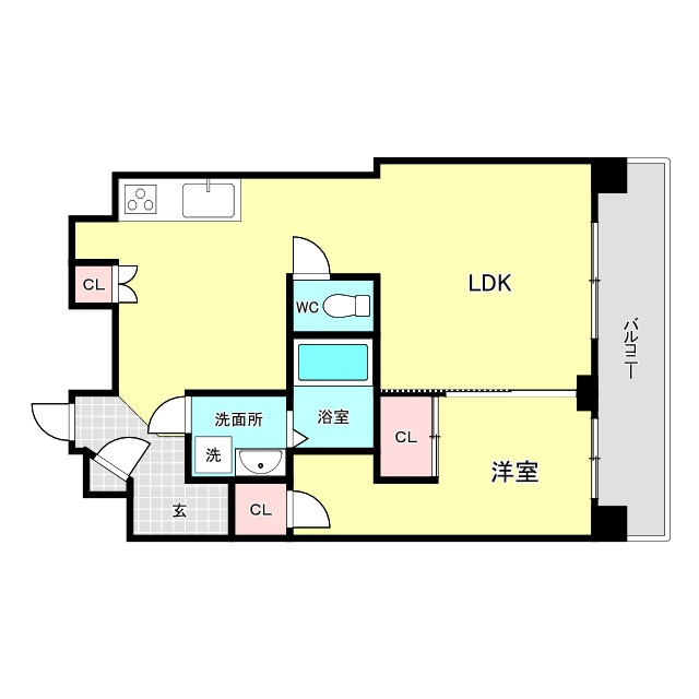大阪市西区南堀江４丁目の賃貸マンションの間取り