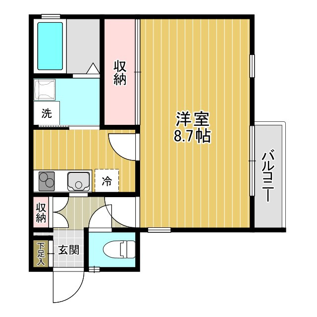 川崎市中原区丸子通２丁目のアパートの間取り