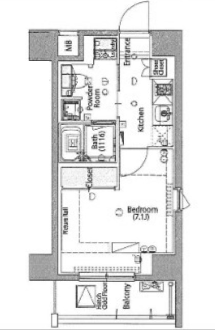 台東区竜泉３丁目の賃貸マンションの間取り|間取り