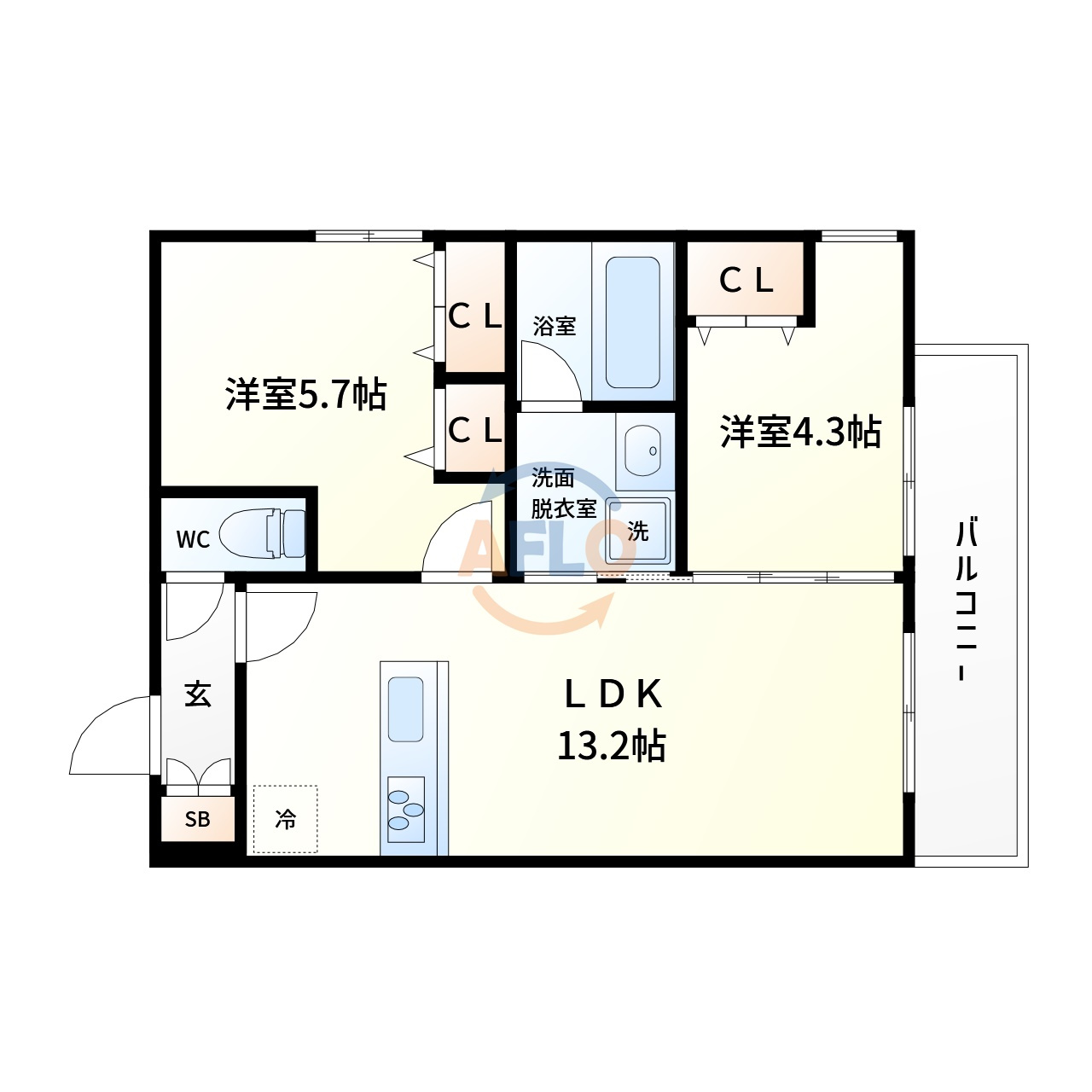 オーベル今里northの間取り|オーベル今里north　間取り