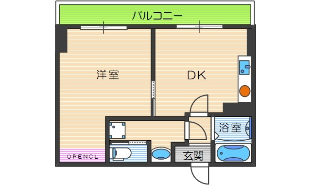 Le FIELD 002（リフィールド002）の間取り
