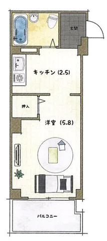 リブェール六甲の間取り