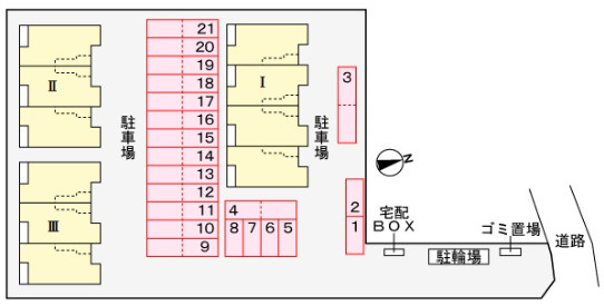 アムール ベル Ⅱの区画図