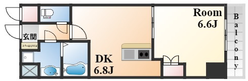 プレジールサンノミヤ２の間取り
