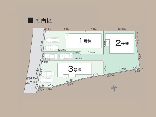 【土地図】 | 川口町新築戸建 | 敷地の形状・寸法・接道を示した図です。現況と異なる場合は現況を優先します。建物の配置や駐車のしやすさ、日当たり、隣家との距離感は現地でご確認いただけます。見学はお気軽にお問い合わせください。