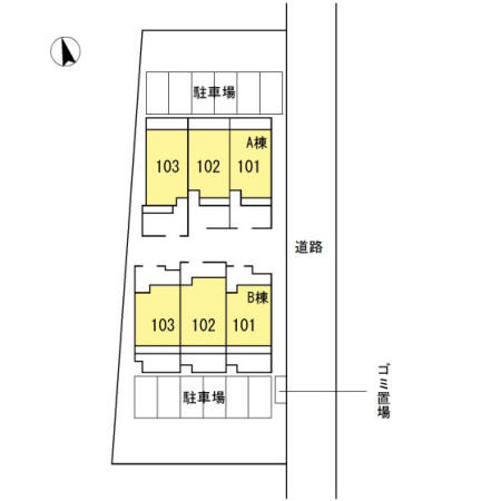 【区画図】 | エスペランサ惣利 B棟