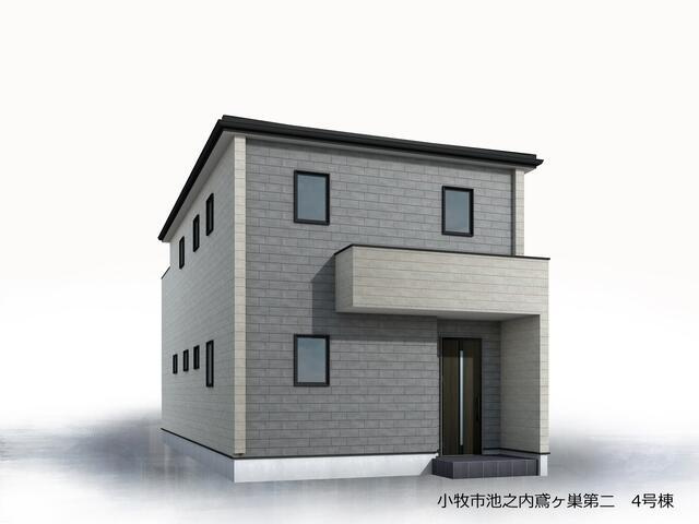 新築戸建て・仲介手数料無料）小牧市池之内鳶ヶ巣第二・４号棟の外観|完成予想図（外観）