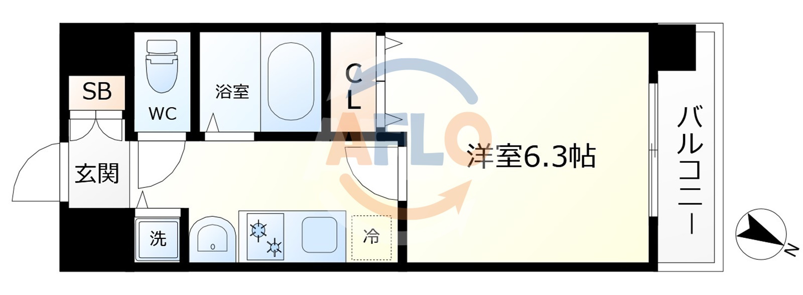 ライジングコートベイシティ西九条ノースの間取り|ライジングコートベイシティ西九条ノース　間取り