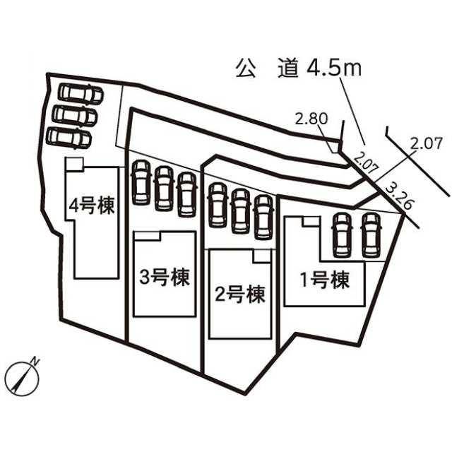 新築戸建て・仲介手数料無料）小牧市池之内鳶ヶ巣第二・１号棟の区画図