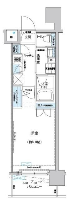 プレディアンスフォート磯子マキシヴの間取り